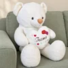 Oso de peluche Corazón Te Amo rosa bordada - Amorea