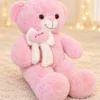 03-ficha-angulo-alterno Oso de peluche Lazo Love rosado, tamaño mediano - Amorea