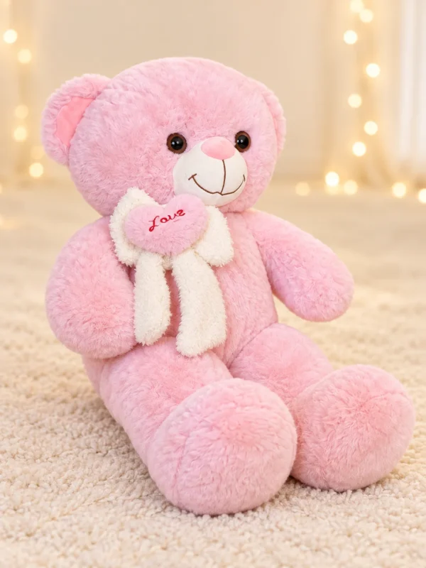 03-ficha-angulo-alterno Oso de peluche Lazo Love rosado, tamaño mediano - Amorea