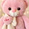 04-ficha-detalle Oso de peluche Lazo Love rosado, tamaño mediano - Amorea