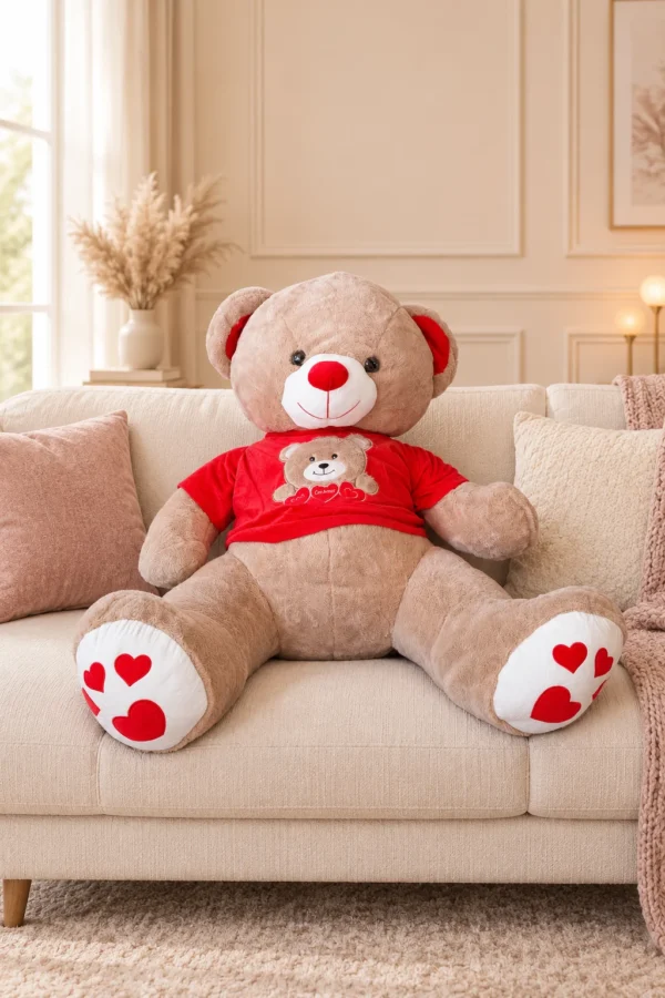 Oso de peluche Polo rojo - Amorea