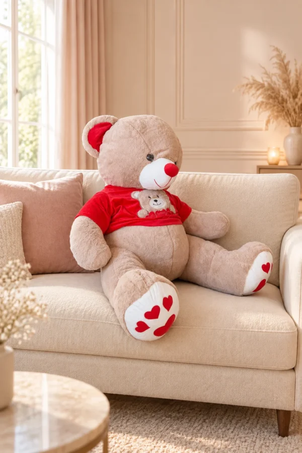 Oso de peluche Polo rojo - Amorea