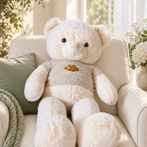 Oso de peluche con chompa nube - Amorea