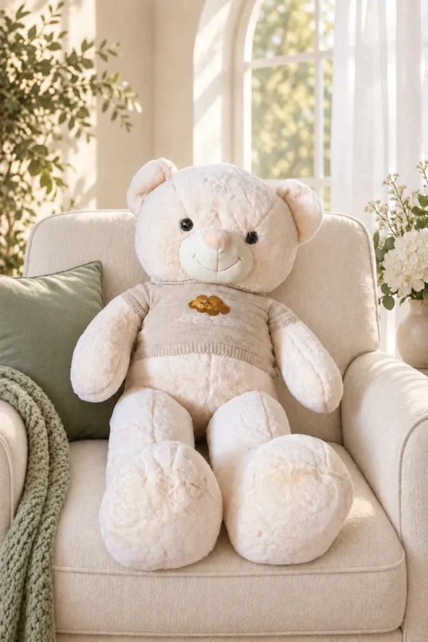 Oso de peluche con chompa nube - Amorea