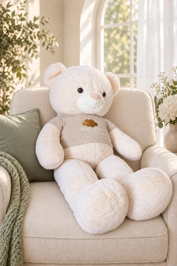 Oso de peluche con chompa nube - Amorea