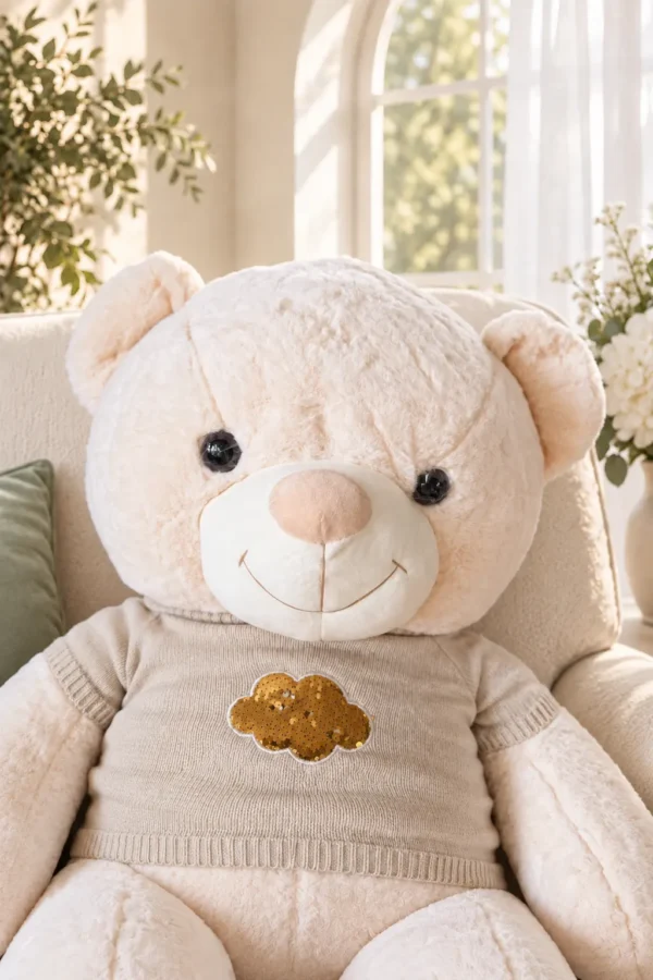 Oso de peluche con chompa nube - Amorea