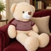 Oso de peluche con chompa a rayas - Amorea