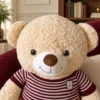 Oso de peluche con chompa a rayas - Amorea