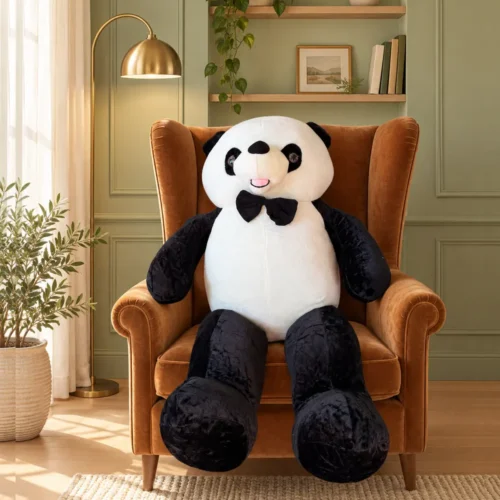 Panda patilargo corbata michi.