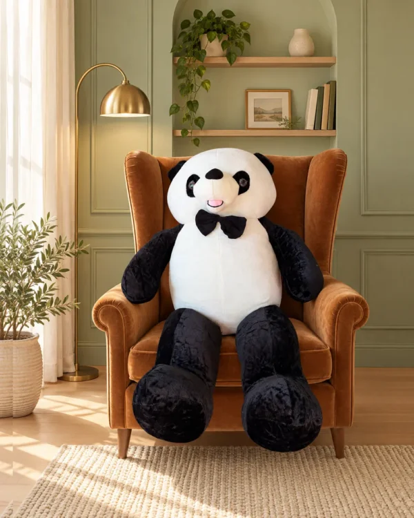 Panda patilargo corbata michi.