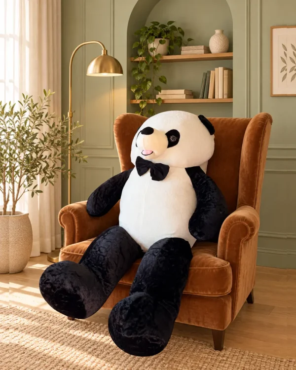 Panda patilargo corbata michi.