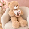 Oso corazón marrón