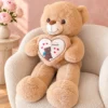Oso corazón marrón