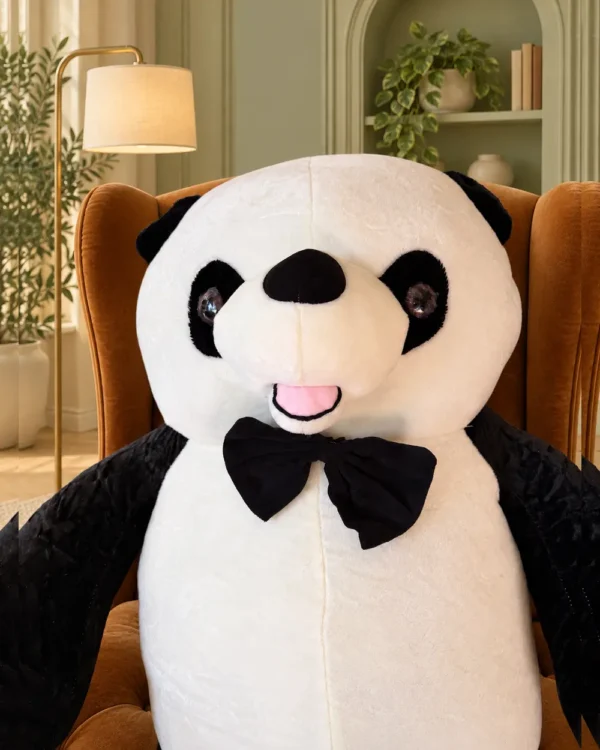 Panda patilargo corbata michi.