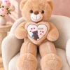 Oso corazón marrón